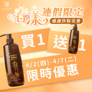【限時買1送1】ALYSSANA 薑黃健髮洗髮精750ml