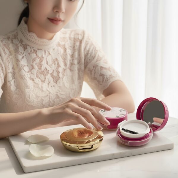 ALYSSANA 潤光氣色魔法組 (潤唇膏2入+金鑽粉餅1入)