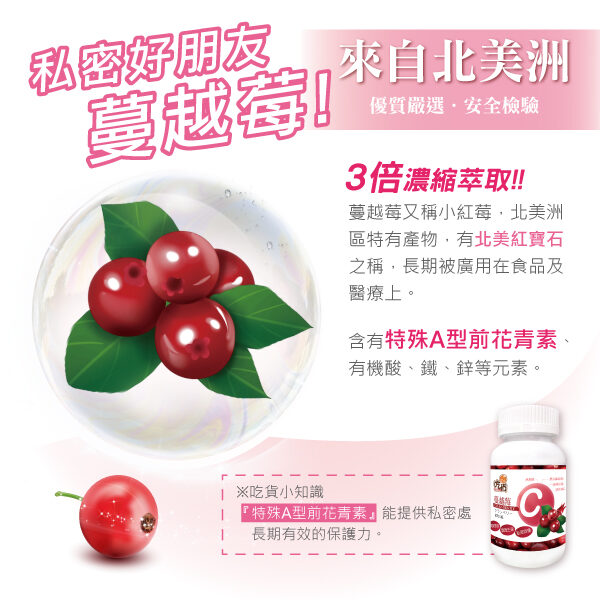 吃貨-蔓越莓維他命C錠 (60粒/瓶)